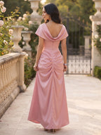 Kaia Dusty Rose back view wedding guest dress