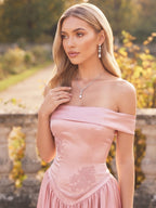 Oriana Pearl Pink side view wedding guest dress