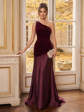 Demelza Rose Burgundy front view prom dress