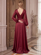 Araminta Vale Burgundy back view prom dress