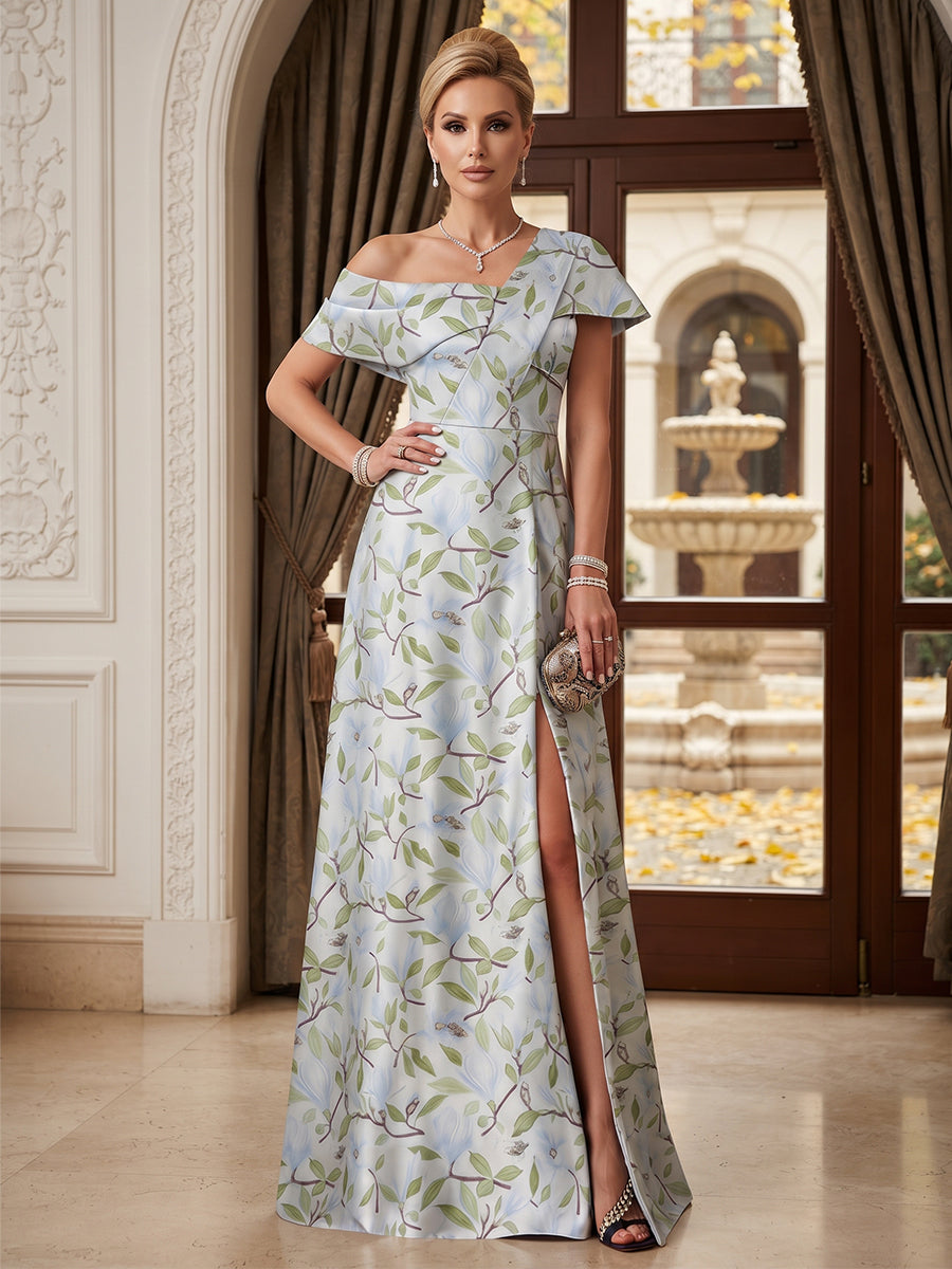 Ilaria Solene Sky Blue front view mother of the bride dress