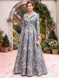 Isadora Bloom Sky Blue front view mother of the bride dress