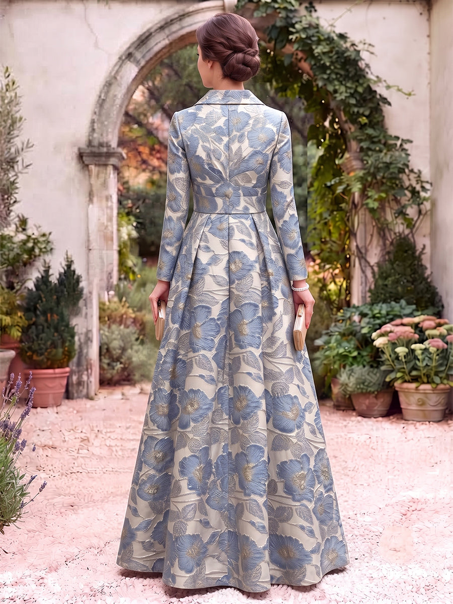 Isadora Bloom Sky Blue back view mother of the bride dress