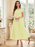 Verena Pearl Daffodil front view mother of the bride dress