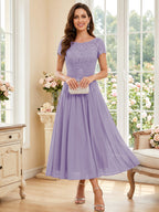 Verena Pearl Lilac front view mother of the bride dress