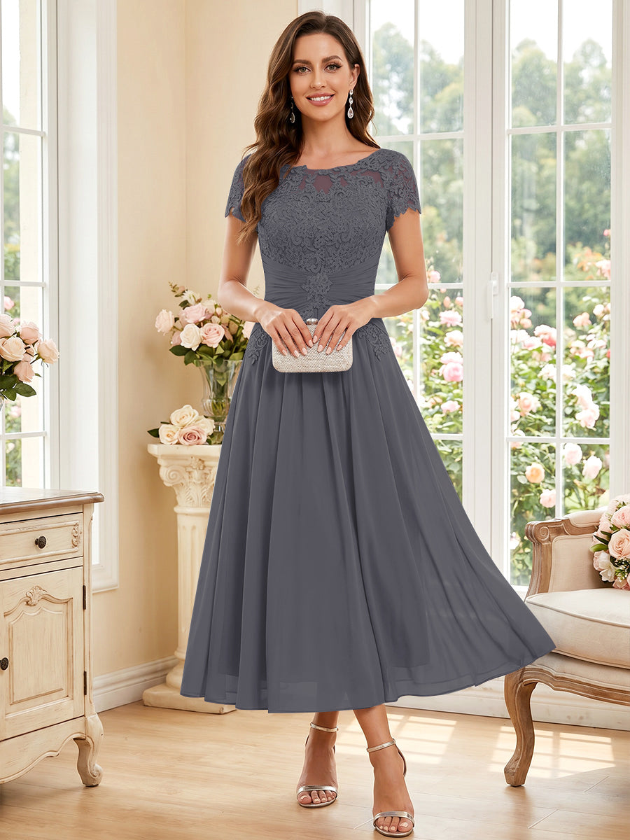 Verena Pearl Dusty Blue bodice detail mother of the bride dress