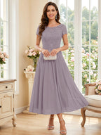 Verena Pearl Wisteria back view mother of the bride dress
