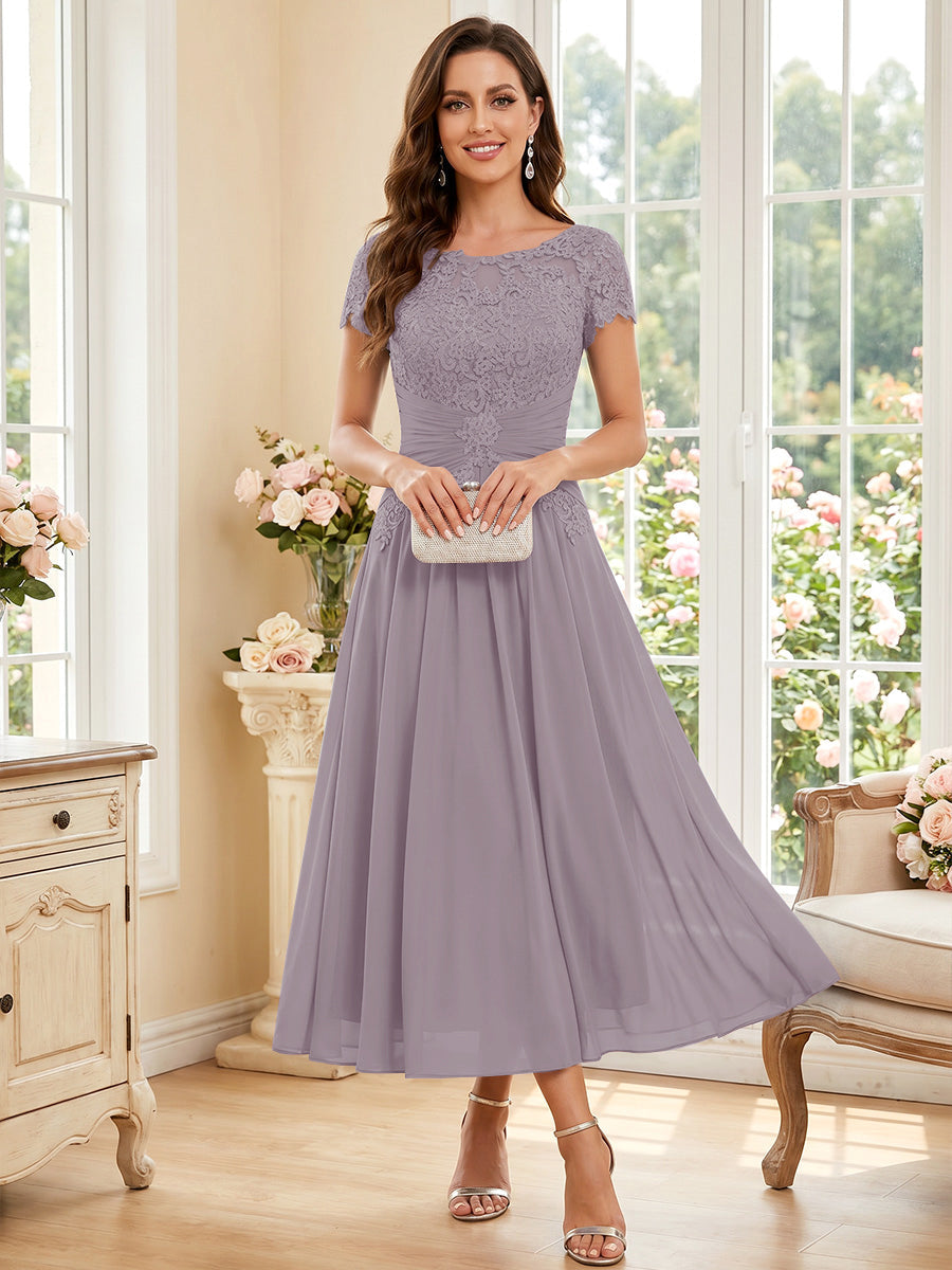 Verena Pearl Wisteria back view mother of the bride dress