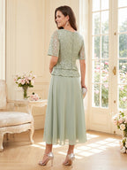 Maelys sage green back view mother of the bride dress