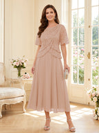 Maelys dusty rose alternate front view 2 mother of the bride dress