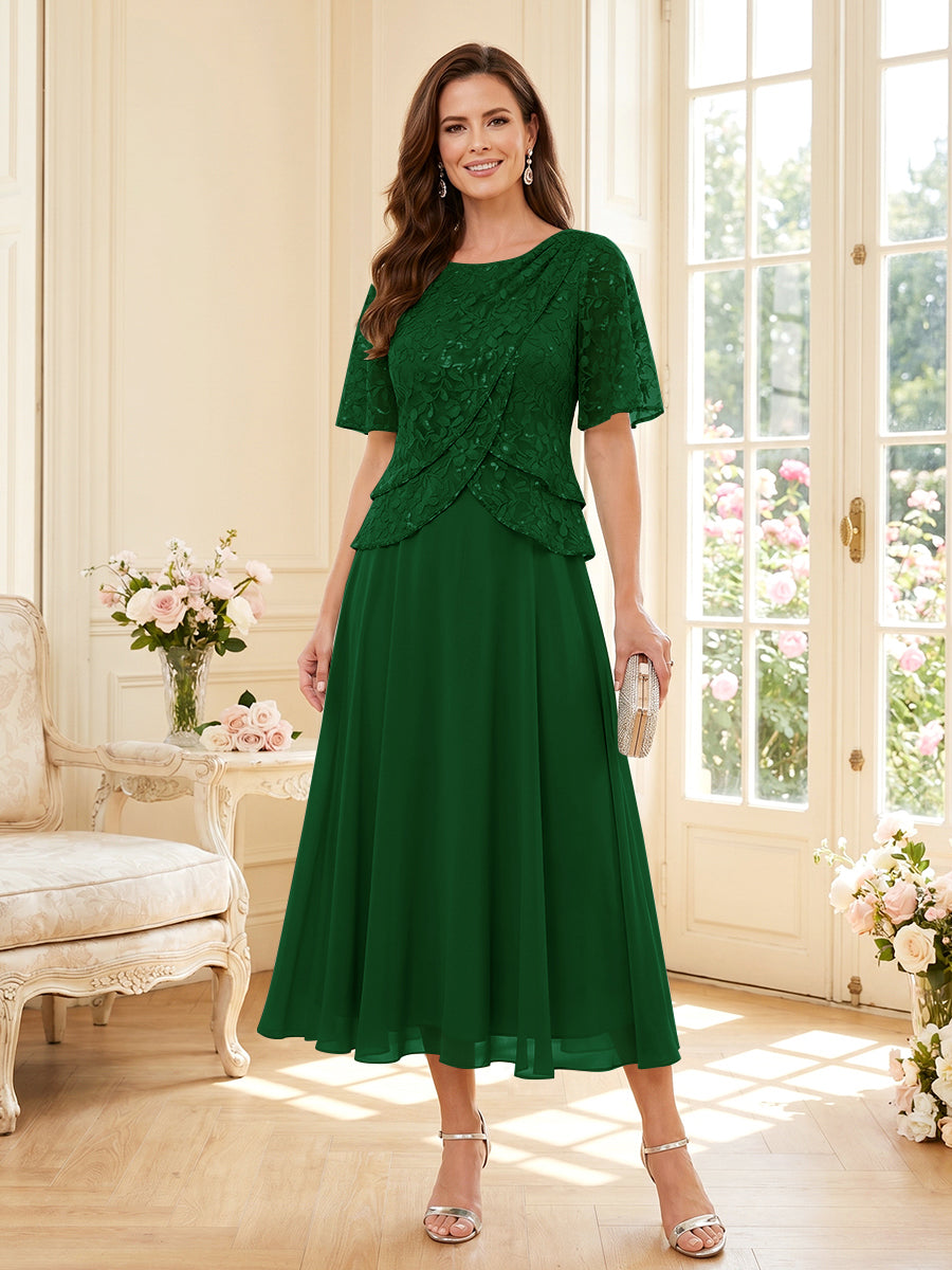Maelys emerald front view mother of the bride dress