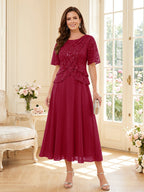 Maelys burgundy alternate front view 2 mother of the bride dress
