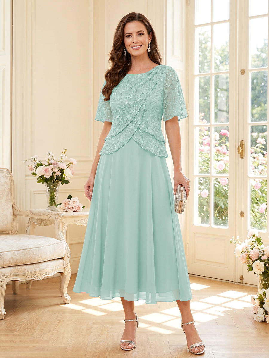 Maelys sky blue alternate front view 2 mother of the bride dress