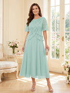 Maelys sky blue alternate front view 2 mother of the bride dress