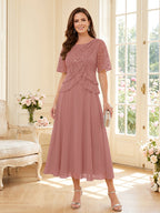 Maelys mauve front view mother of the bride dress
