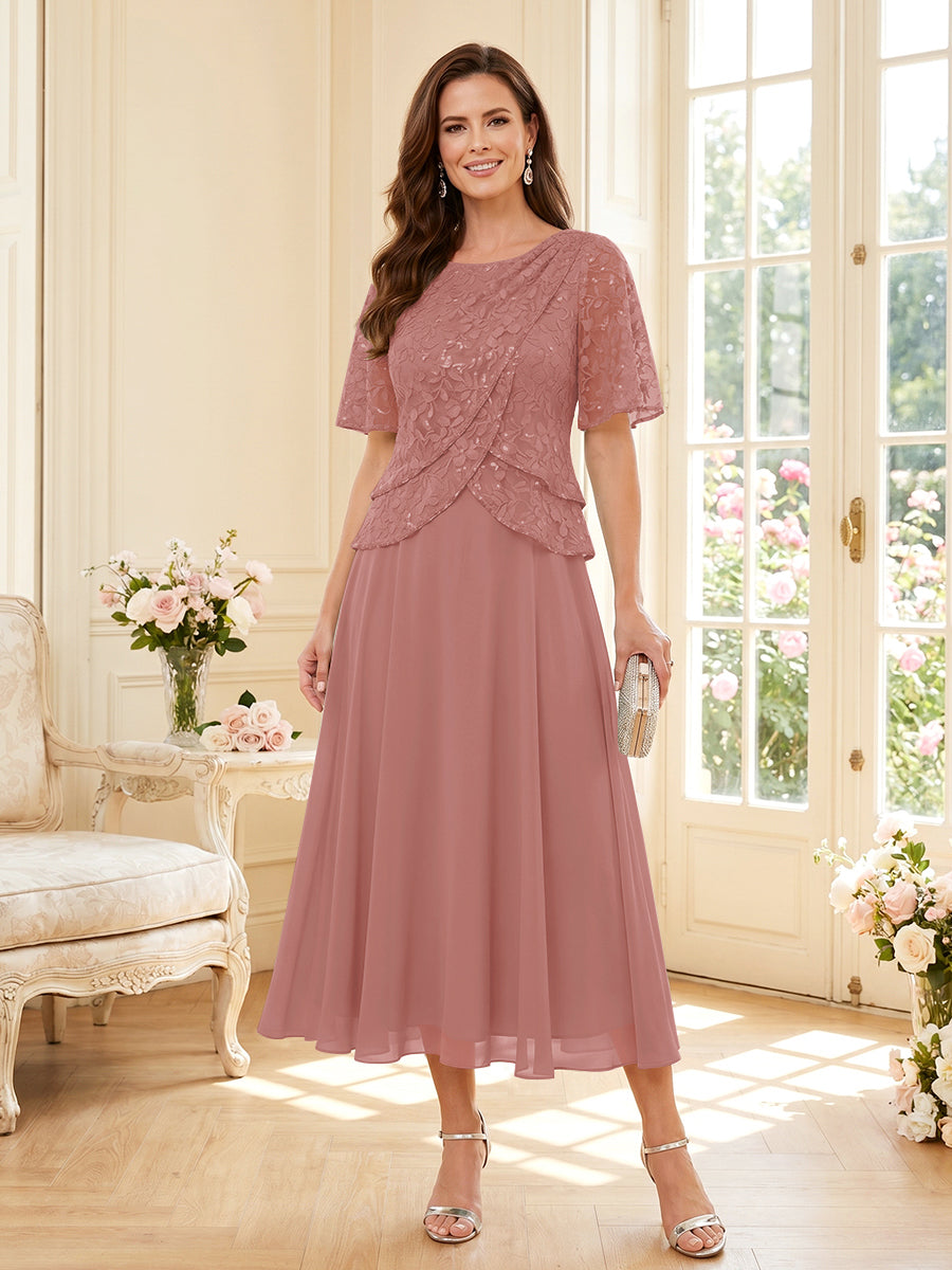 Maelys mauve front view mother of the bride dress