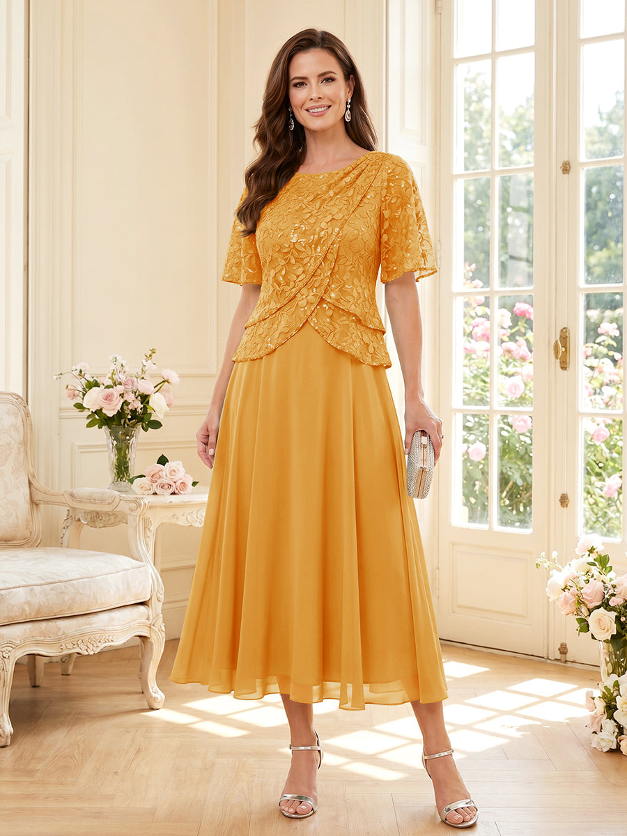 Maelys gold alternate front view 2 mother of the bride dress