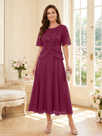 Maelys orchid front view mother of the bride dress