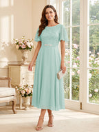 Elodie sky blue alternate front view 2 mother of the bride dress