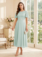 Elodie pool blue alternate front view 2 mother of the bride dress