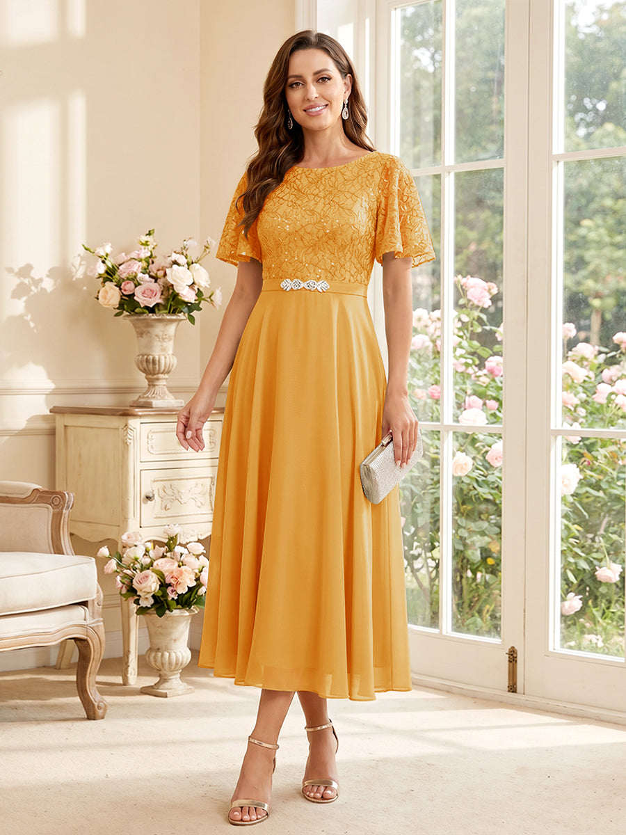 Elodie gold alternate front view 2 mother of the bride dress