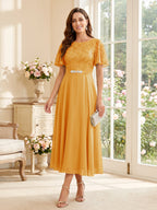 Elodie gold alternate front view 2 mother of the bride dress