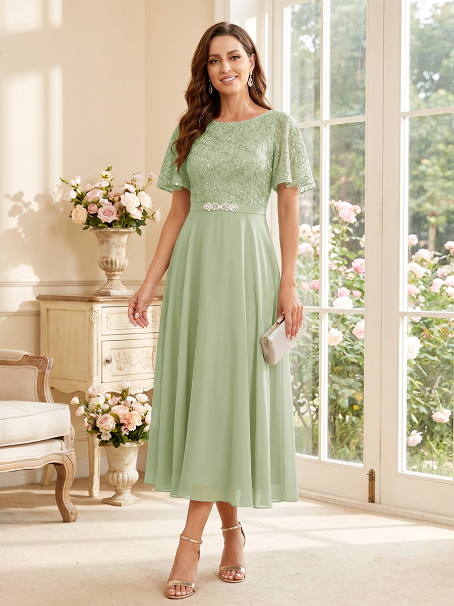 Elodie sage green alternate front view 3 mother of the bride dress