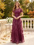Xanthe Pearl Orchid front view mother of the bride dress