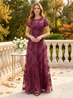 Xanthe Pearl Orchid front view mother of the bride dress