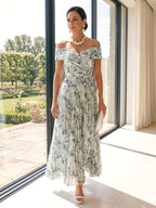 Nerissa Bloom Sage Green front view wedding guest dress