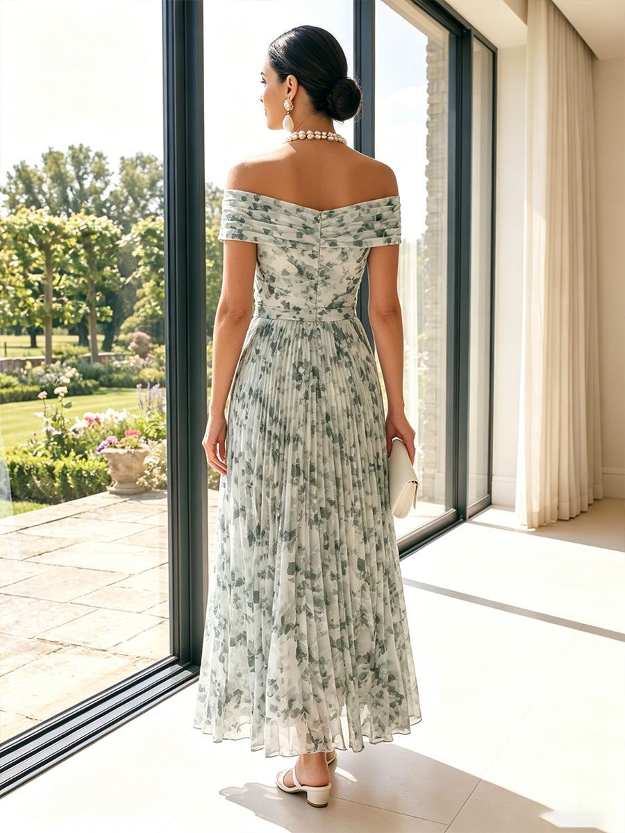 Nerissa Bloom Sage Green back view wedding guest dress