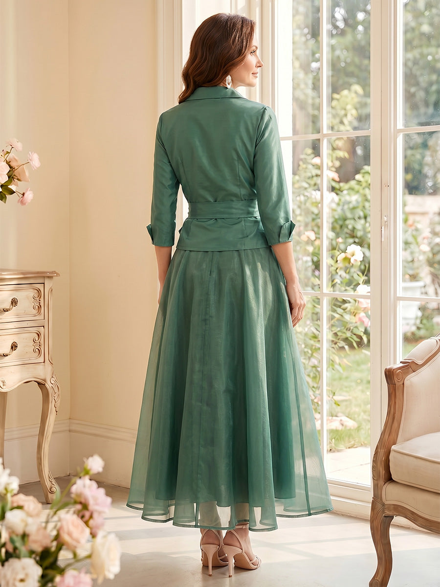 Ophelia Lane Sage Green back view wedding guest dress