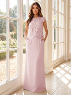 Galatea Wynn Mauve front view mother of the bride dress