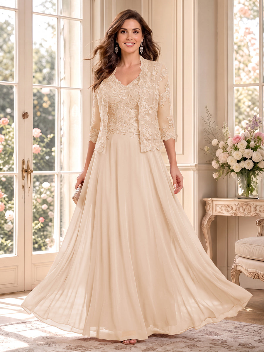 Imelda Grace Blush front view mother of the bride dress