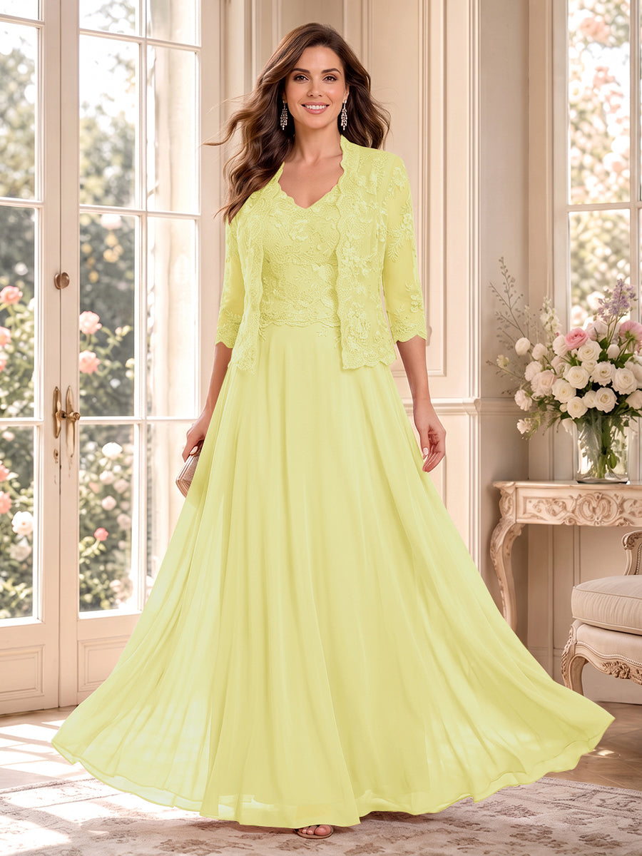 Imelda Grace Daffodil front view mother of the bride dress