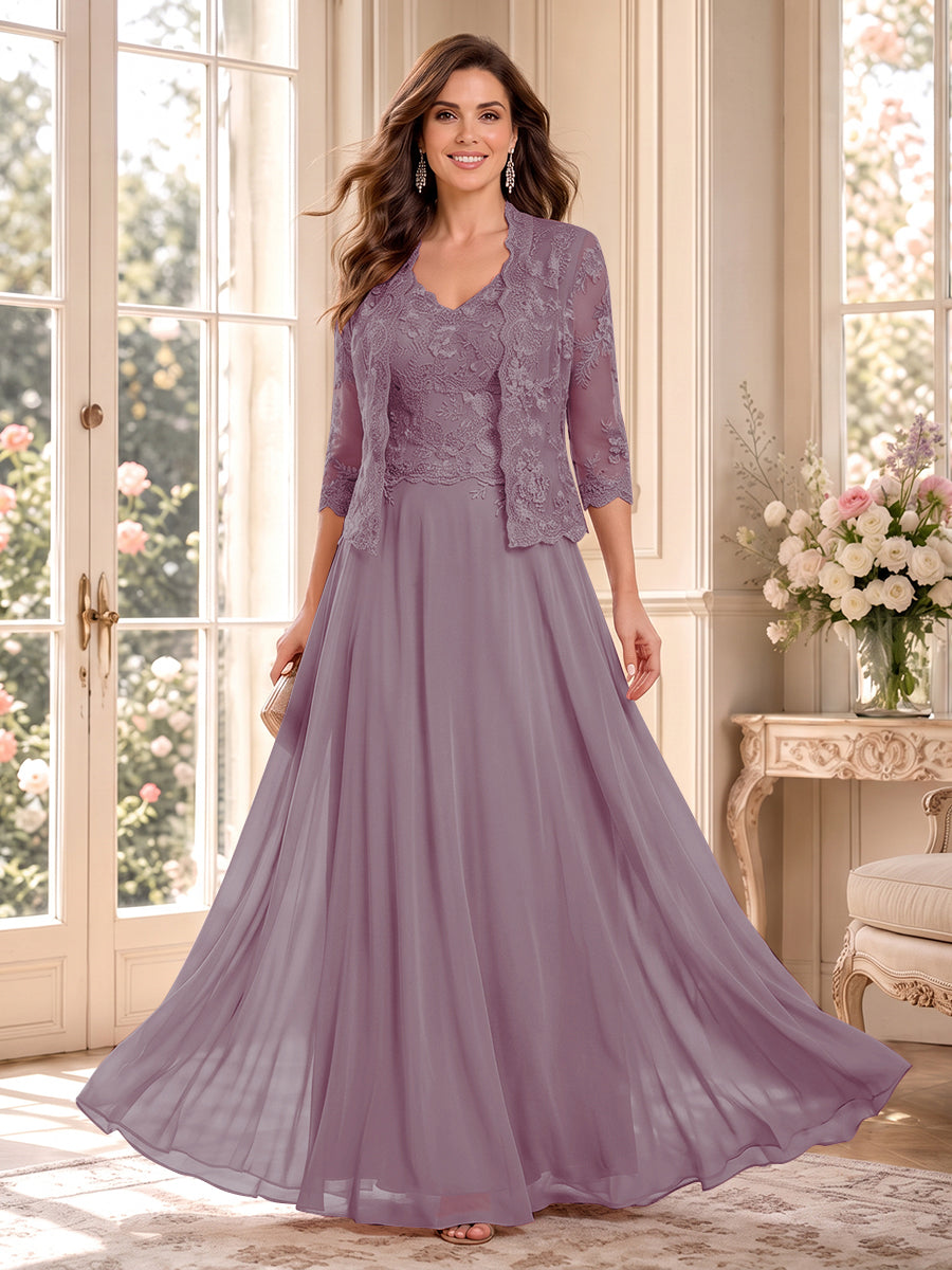 Imelda Grace Wisteria front view mother of the bride dress