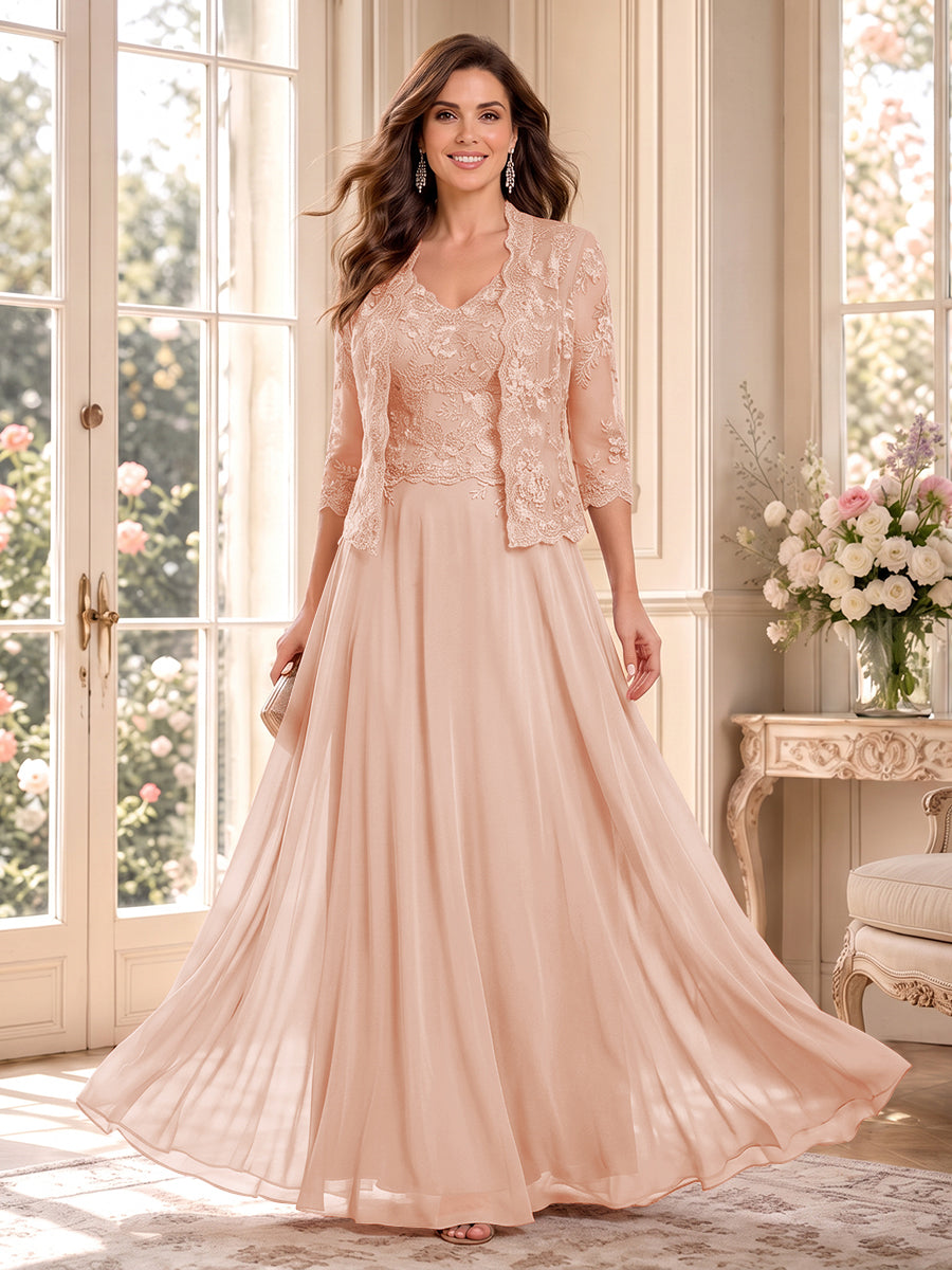 Imelda Grace Dusty Rose side view mother of the bride dress