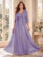 Imelda Grace Lilac back view mother of the bride dress