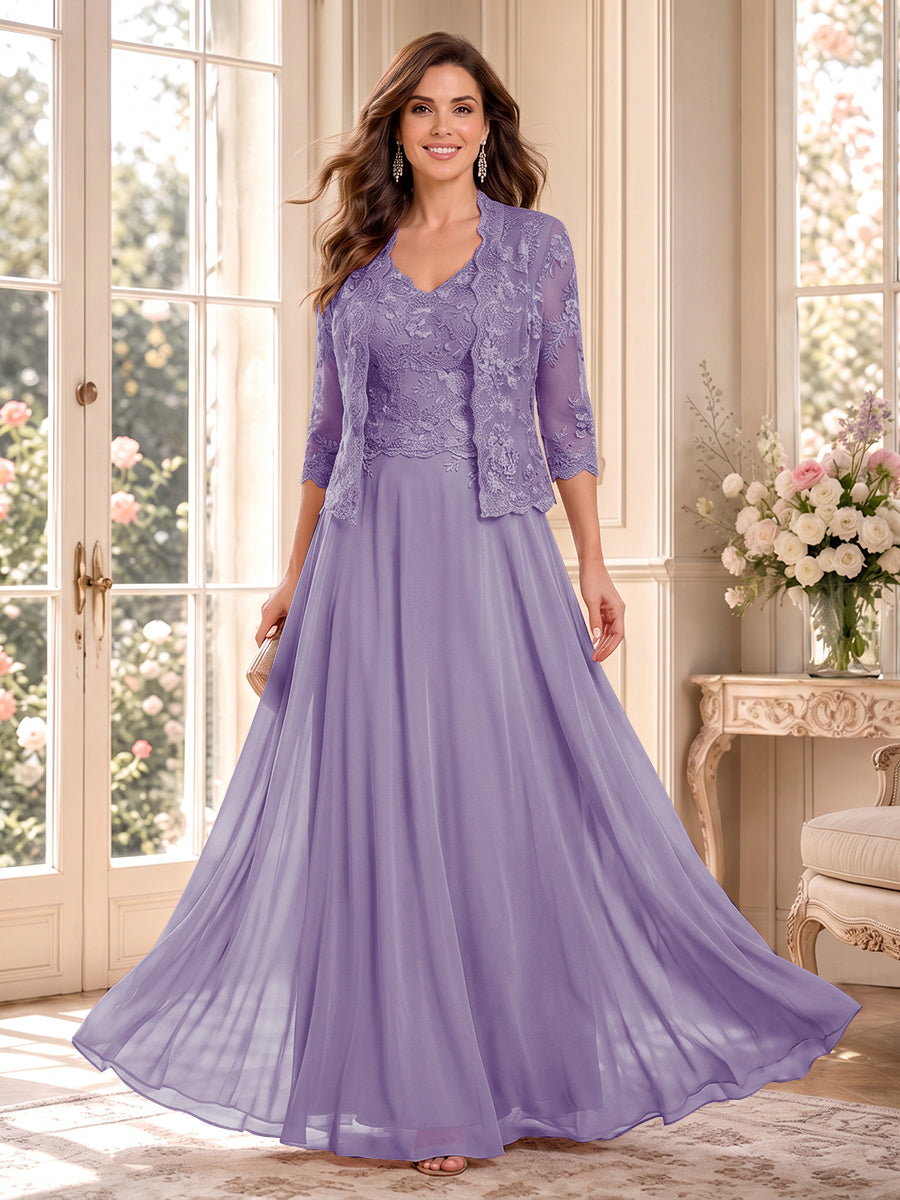 Imelda Grace Lilac back view mother of the bride dress