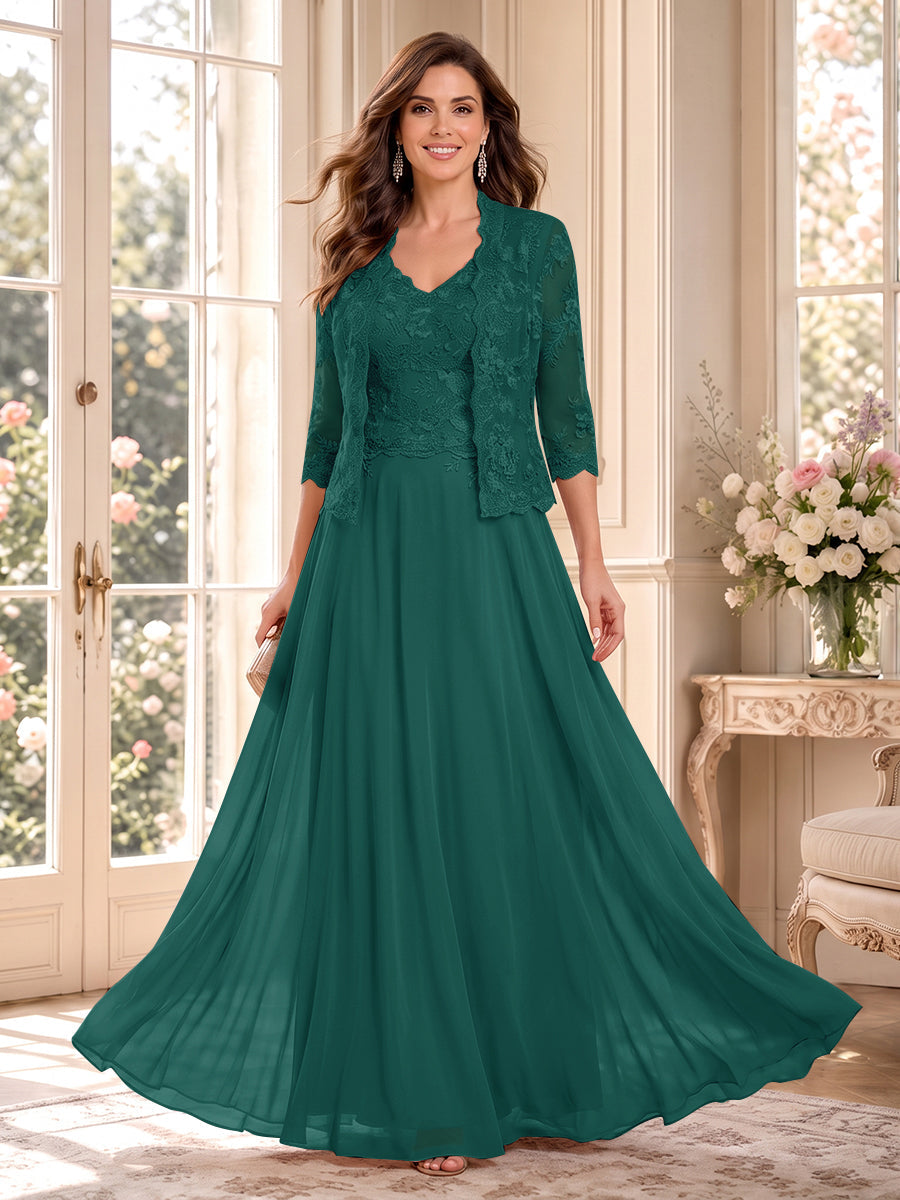Imelda Grace Peacock front view mother of the bride dress