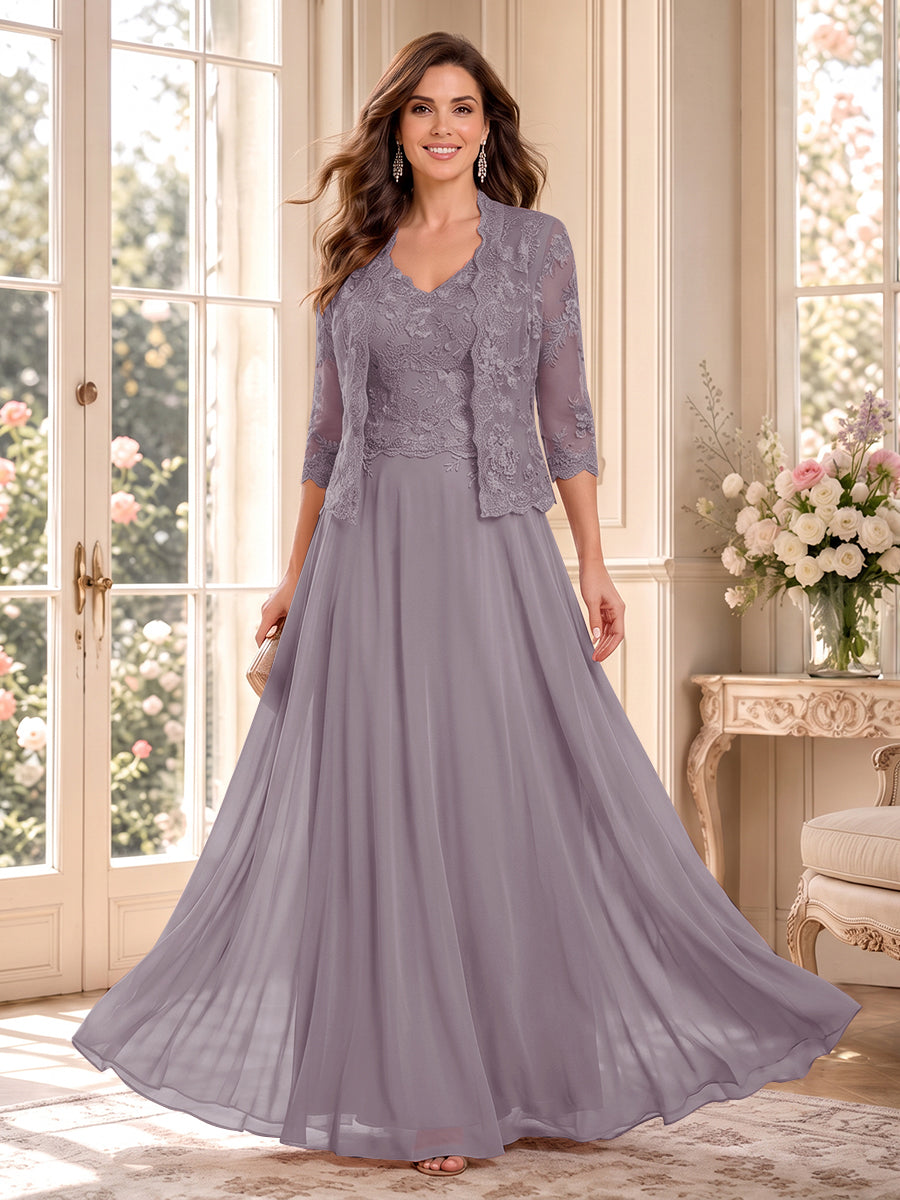 Imelda Grace Wisteria back view mother of the bride dress