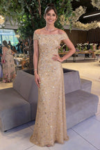 Elegant Sheath Column Maxi Sequined Mother Of The Bride Dress Mother of the Bride Dress