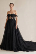 Honora Black front view wedding dress