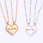 Amora Heart Gold front view necklaces