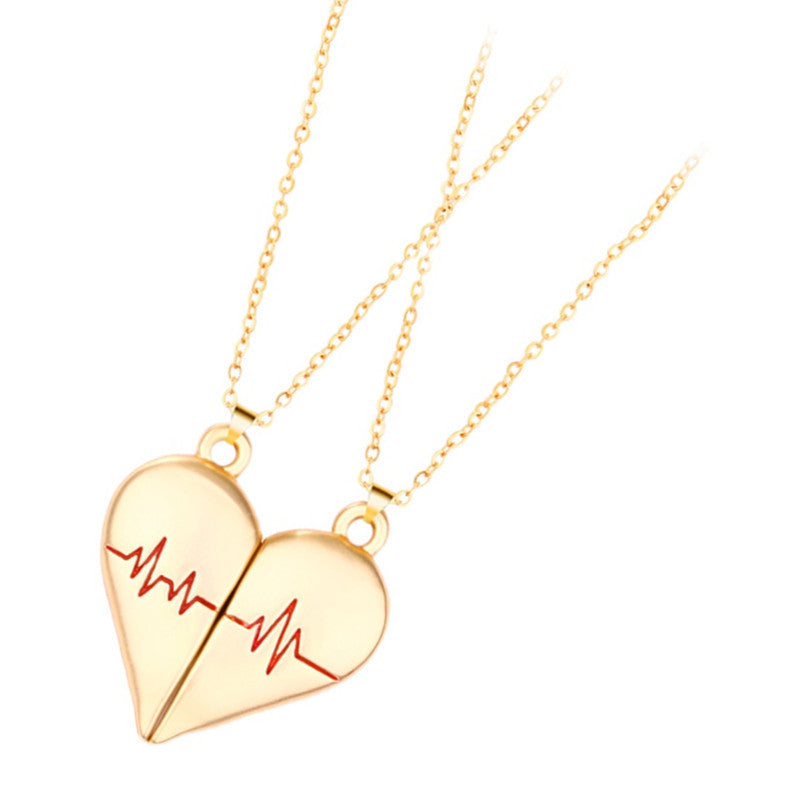 Amora Heart Silver front view necklaces
