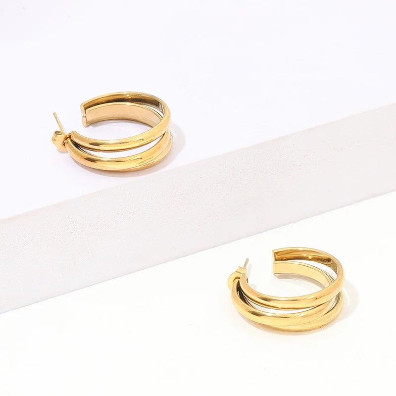 Aurelia Hoop Silver front view jewelry
