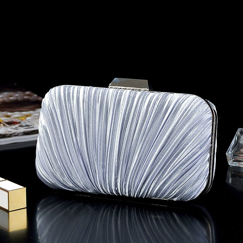 Solene Clutch Silver front view all accessories