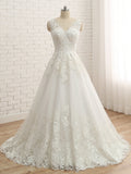 Eirene ivory front view wedding dress