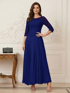 Briana Mae Royal Blue front view mother of the bride dress