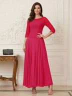 Briana Mae Fuchsia back view mother of the bride dress